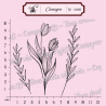 3 Tampons tulipes et feuillage - Tampon silicone clear