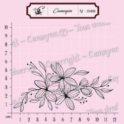 Tampon branche fleurie - Tampon silicone clear