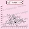 Tampon branche fleurie - Tampon silicone clear