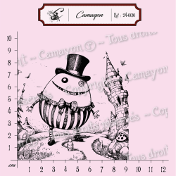 Tampon Alice au pays des merveilles - Oeuf Humpty Dumpty - Tampon silicone clear