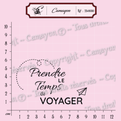 4 Tampons prendre le temps de voyager - Tampon silicone clear