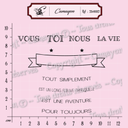 1 Tampon bannière 8 mots - tout simplement toi - Tampon silicone clear
