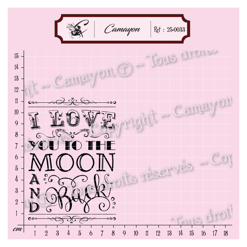 Tampon Love you to the moon - Tampon silicone clear