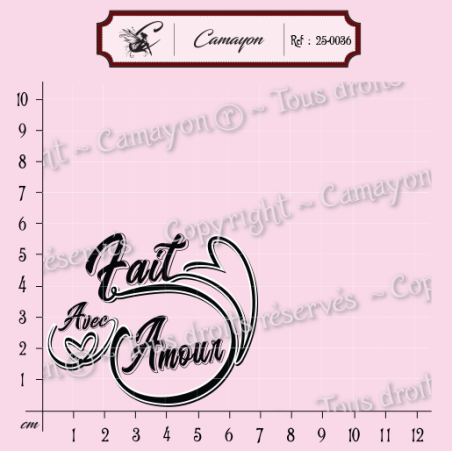 Tampon fait avec amour - Tampon silicone clear