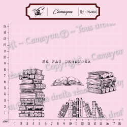 5 Tampons livres - lecture - Tampon silicone clear