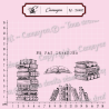 5 Tampons livres - lecture - Tampon silicone clear