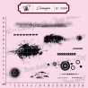 13 Tampons fonds, grunge, taches  - Tampon silicone clear