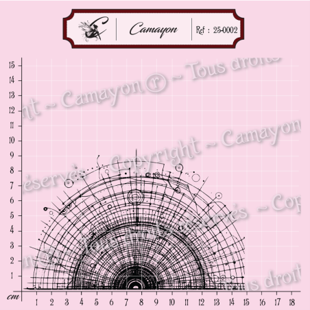Tampon Fond grunge cercle steampunk 2 - Tampon silicone clear