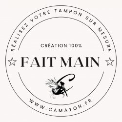 Tampon caoutchouc sur mesure, personnalisé - Rond ou carré