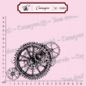Tampon Fond grunge cercle steampunk 6 - Tampon silicone clear