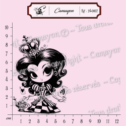 Tampon Alice au pays des merveilles - Reine de coeur - Tampon silicone clear