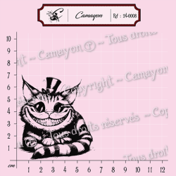 Tampon Alice au pays des merveilles - Chat - Tampon silicone clear