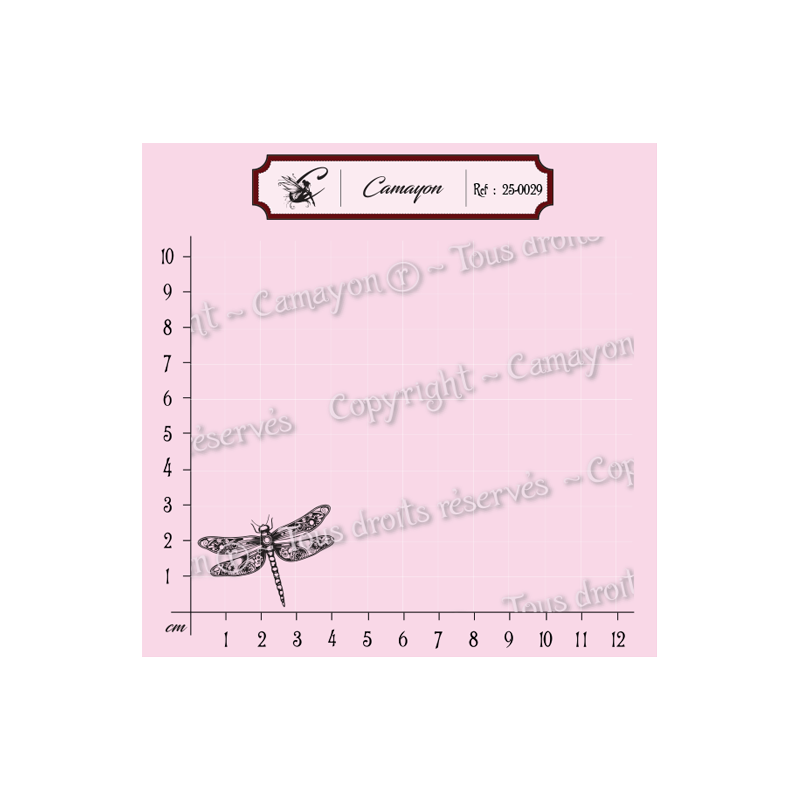 Tampon libellule steampunk - Tampon silicone clear