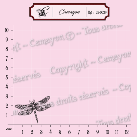 Tampon libellule steampunk - Tampon silicone clear